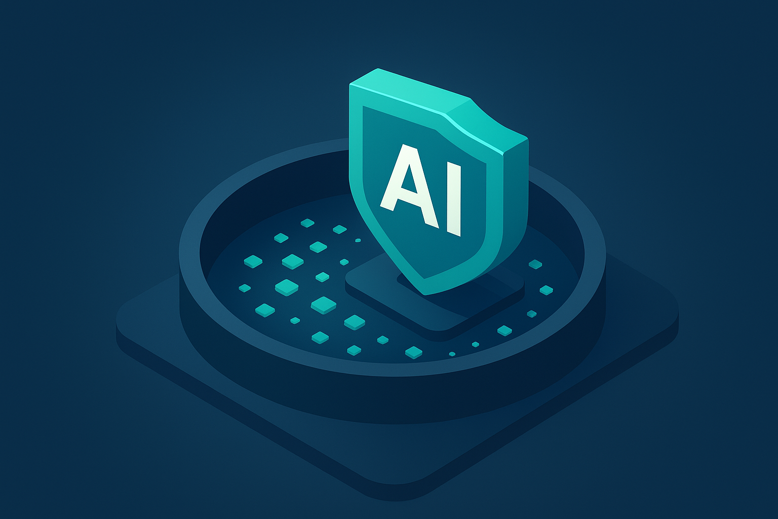 AI scraper depicted as a protective moat around data