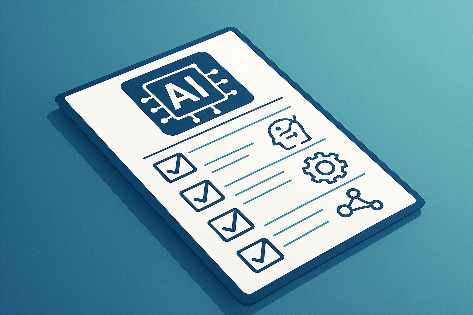 Blueprint of an AI strategy checklist for optimization