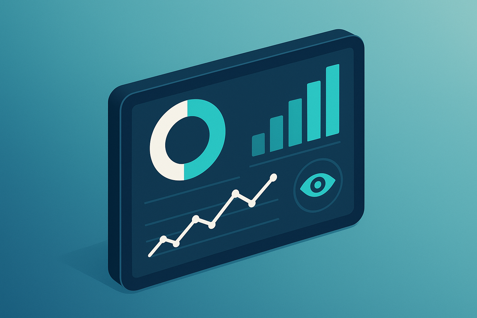 Illustration of a digital dashboard tracking LLM citation metrics