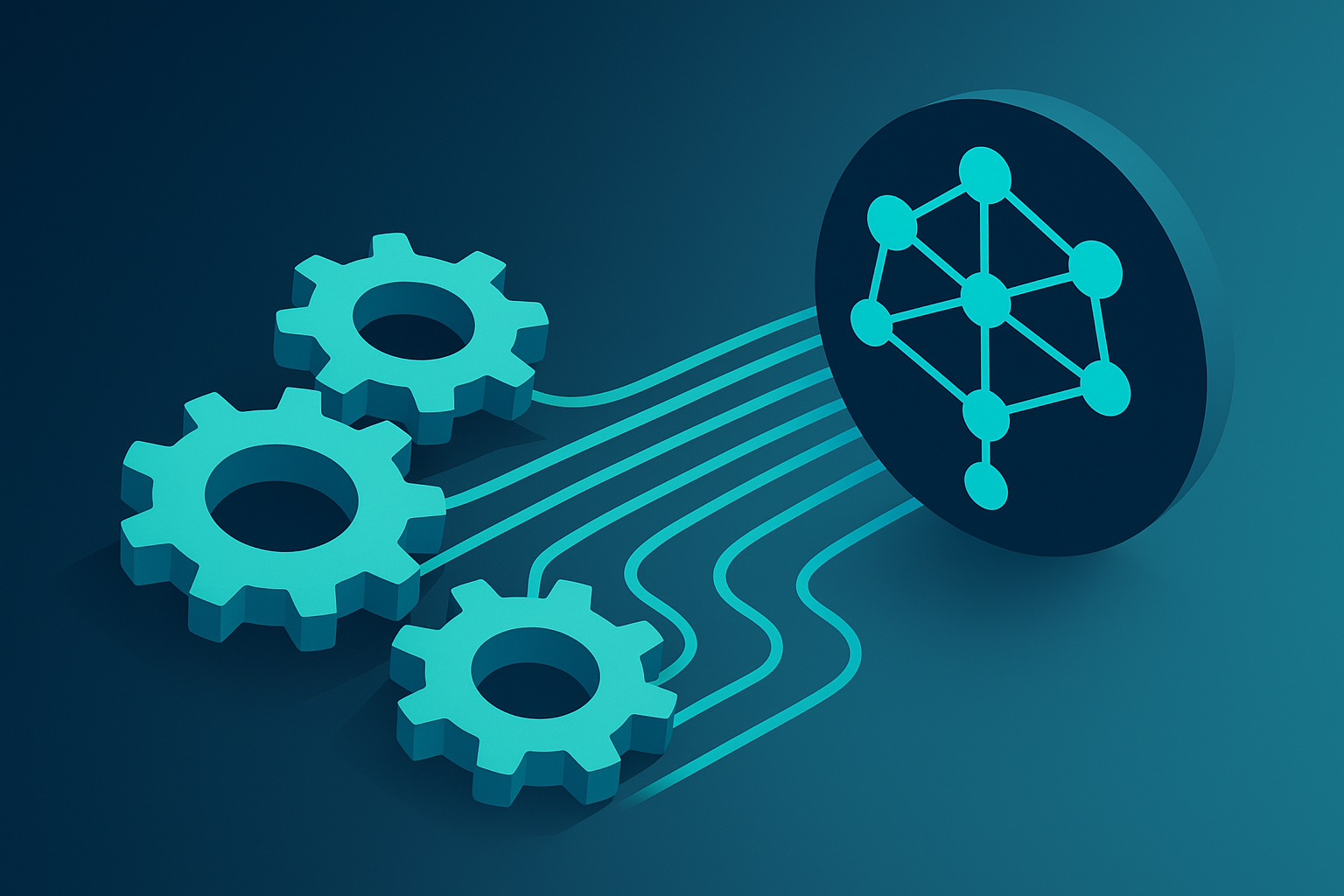 Gears and data flow illustrating self-supervised learning mechanism