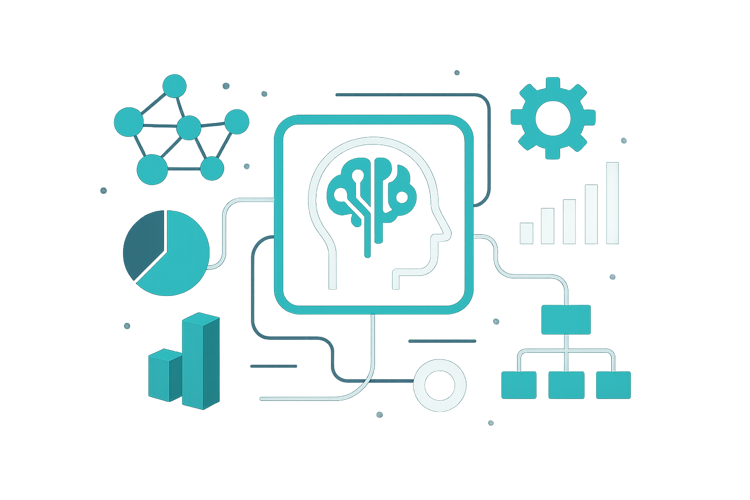 Illustration representing How Semrush Enterprise supports AI optimization via cluster planning and entity coverage