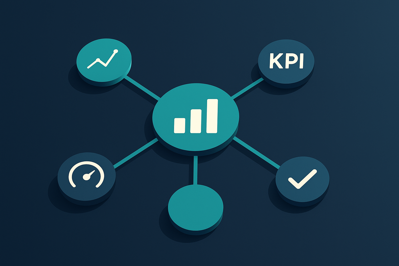 Tracking metrics and KPIs with a network model for AI visibility