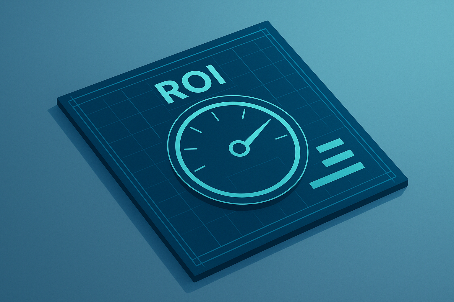 Blueprint gauge depicting AEO measurement and KPIs