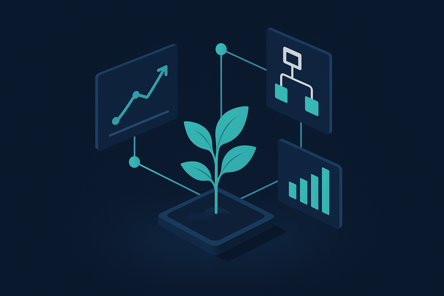 Illustration of measurement and maintenance with graphs and monitoring
