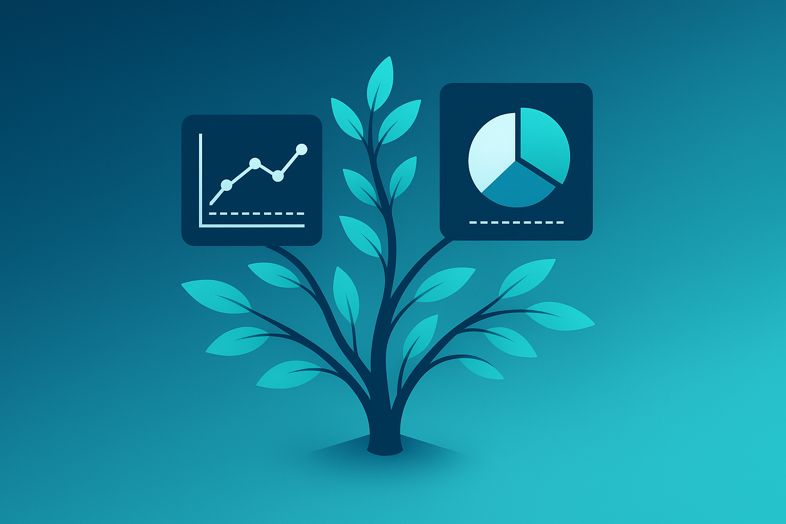 Illustration of data charts representing key findings from entity optimization