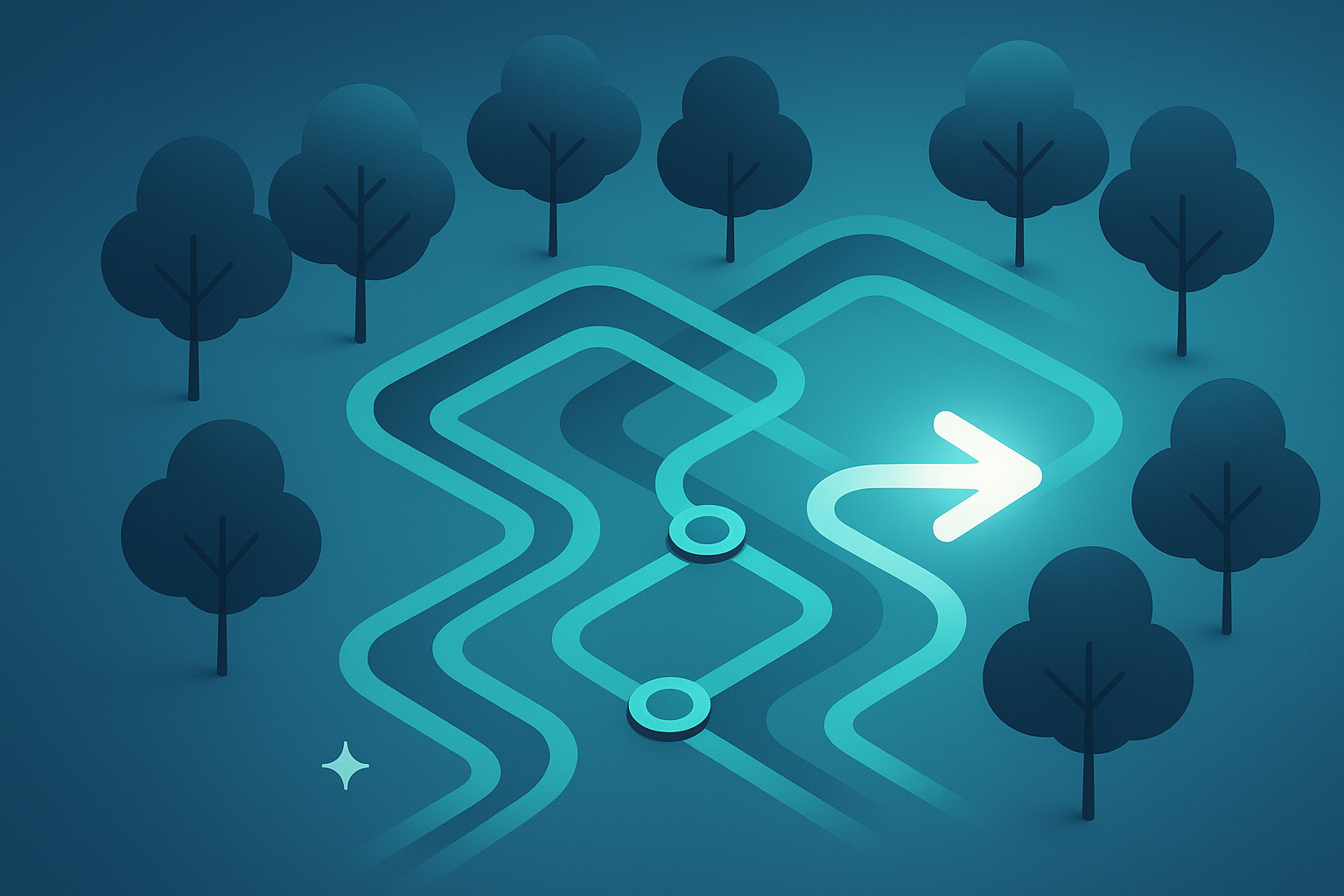 Illustration of pathways and links for content optimization