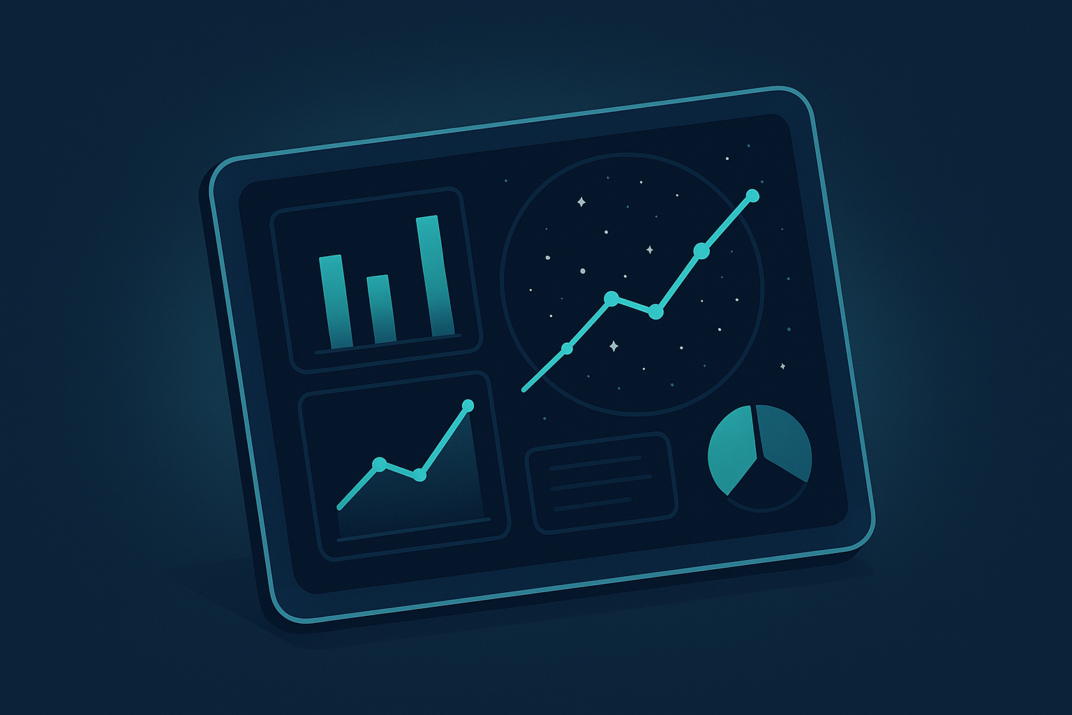 Star chart-like illustration showing key GEO metrics for LLM visibility