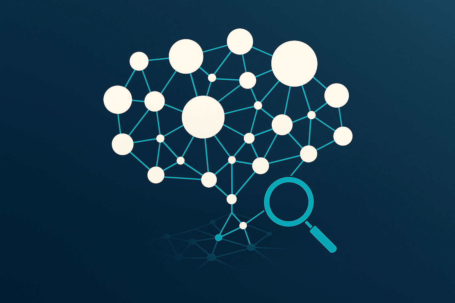 Interconnected thought clusters representing Gemini 3's search capabilities