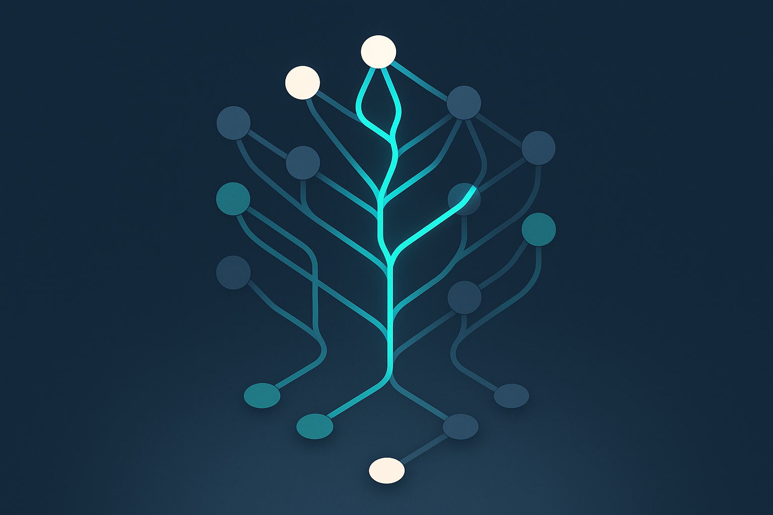 Illustration of LLM source selection patterns with a neural network