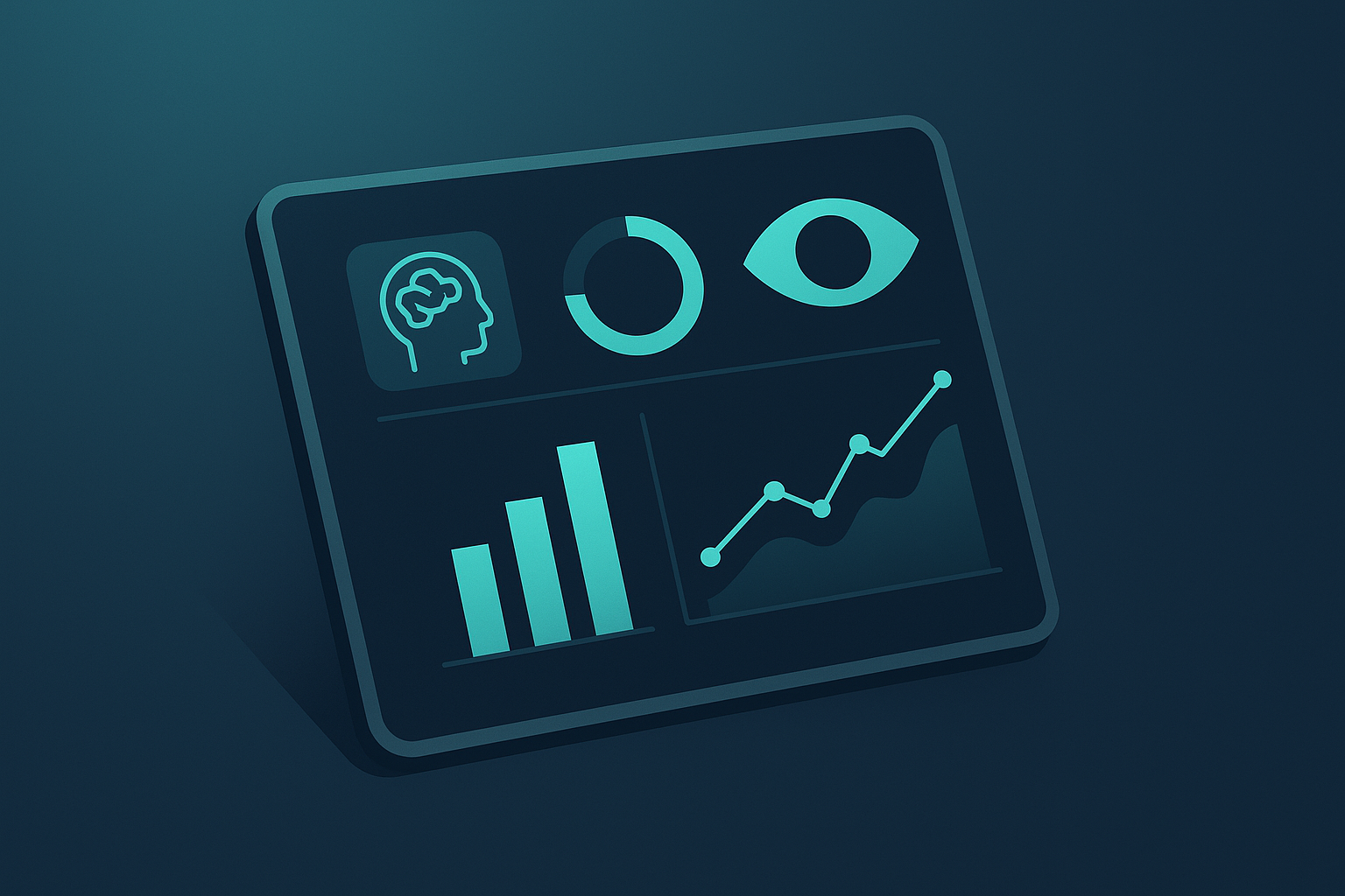 Illustration of a digital dashboard tracking LLM citation metrics