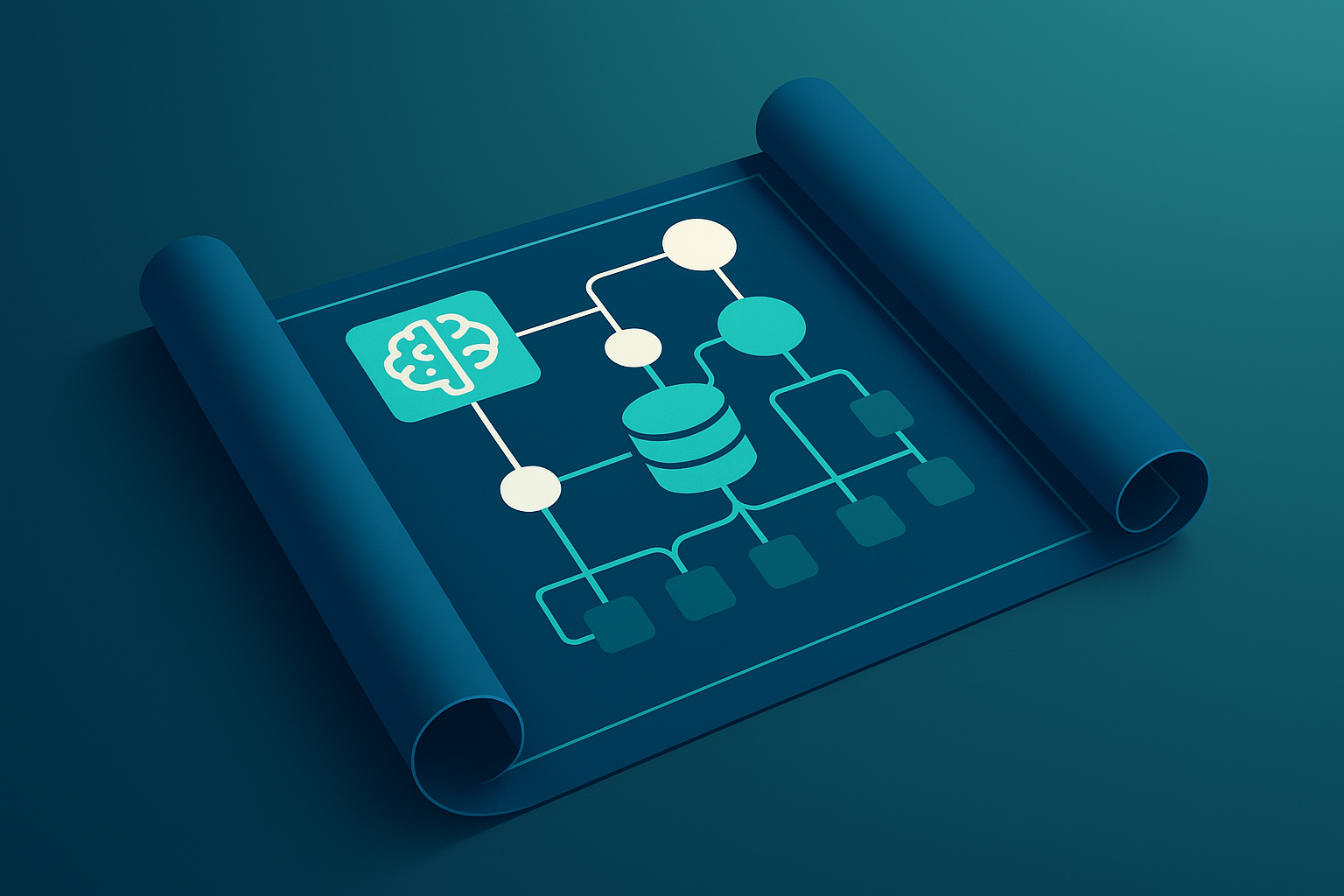Illustration of AI data scraping workflow blueprint
