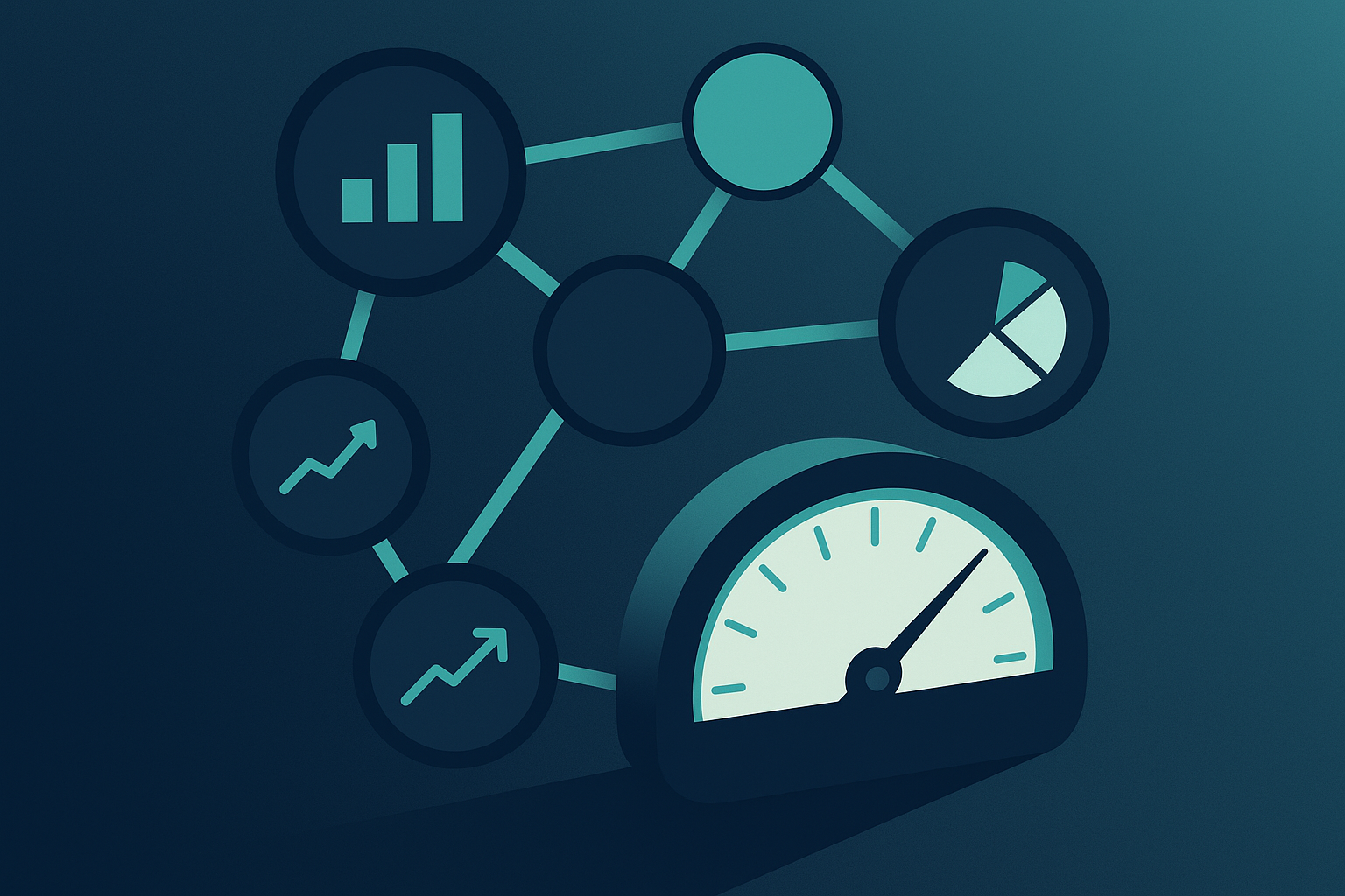 Tracking metrics and KPIs with a network model for AI visibility