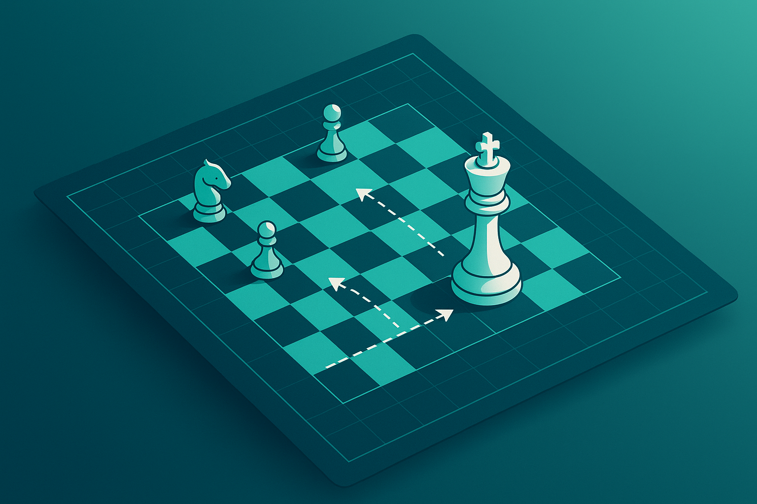 Blueprint chessboard showing a strategic AEO perspective