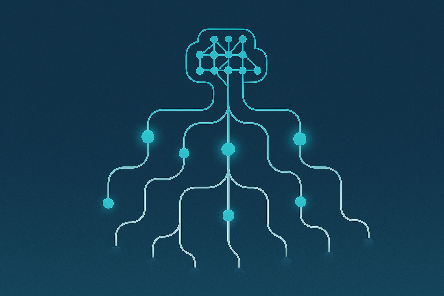 Blueprint style neural network depicting content ranking logic