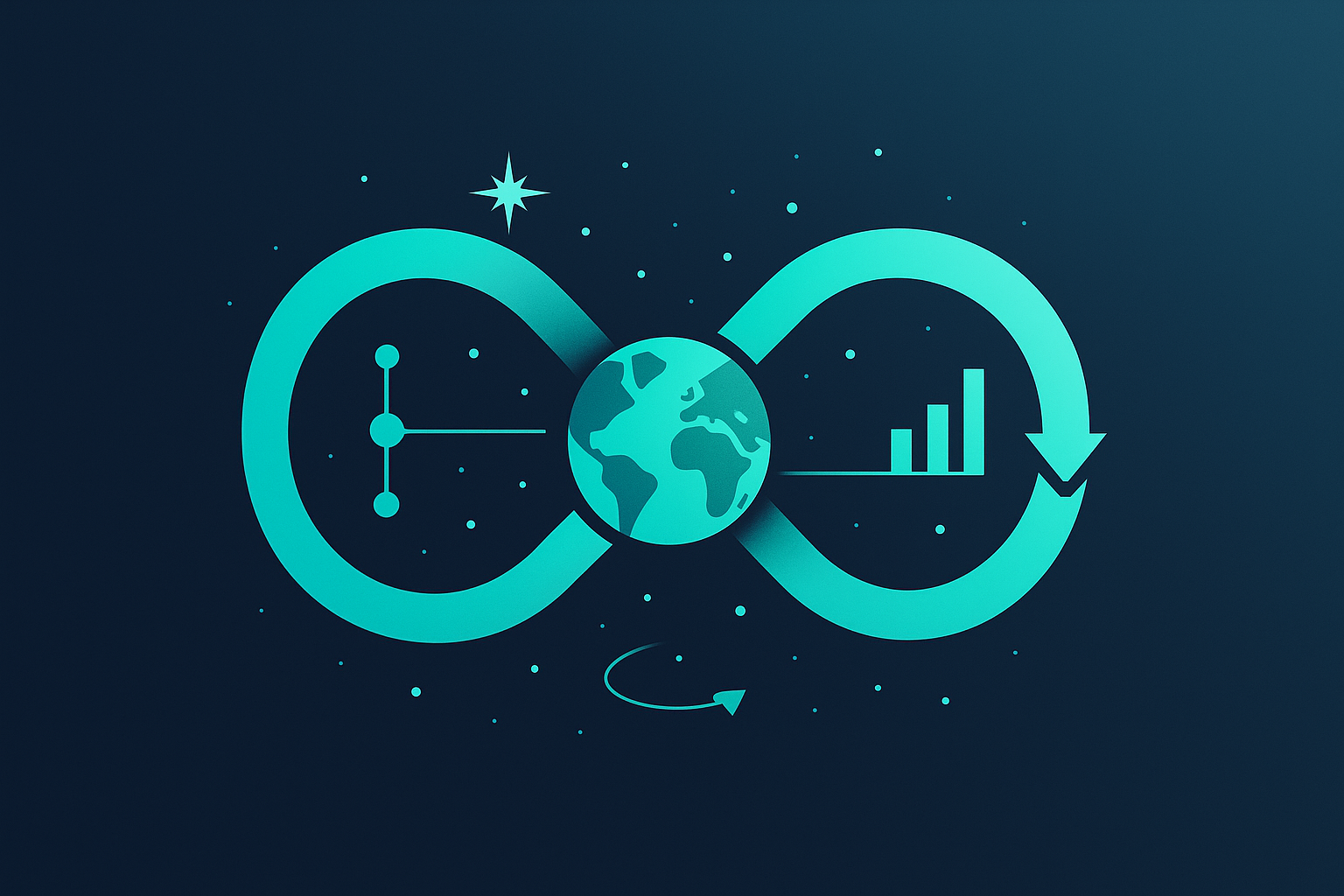 Cosmic feedback loop illustration of GEO ROI measurement and reporting