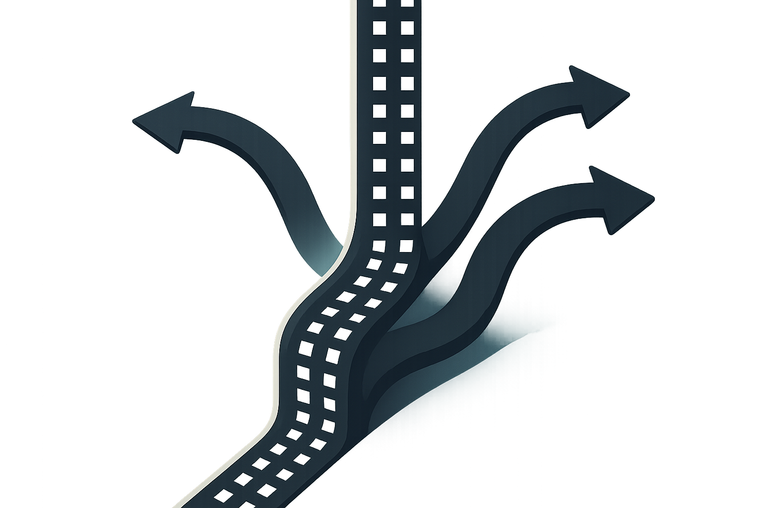 Contrarian perspective on structured data with diverging paths illustration